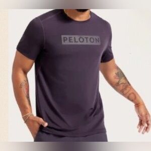 Peloton Contrast Stitch Tech Short Sleeve Purple Shirt - XL